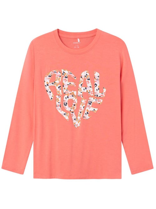 T-shirt Manches Longues Fille Name it - Kiabi