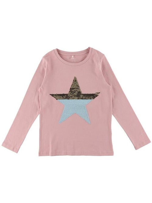 T-shirt Manches Longues Fille Name it - Kiabi