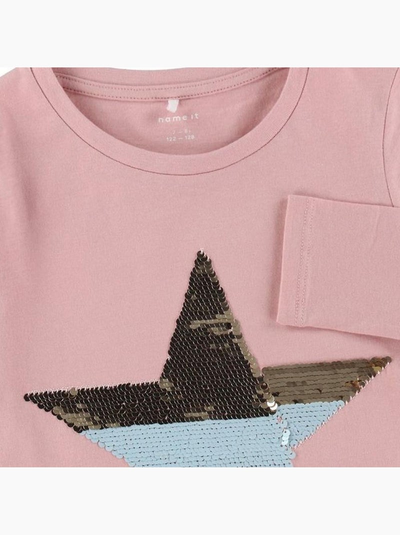 T-shirt Manches Longues Fille Name it Rose - Kiabi