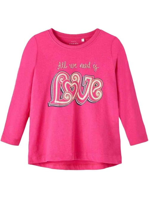 T-shirt Manches Longues Fille Name it - Kiabi