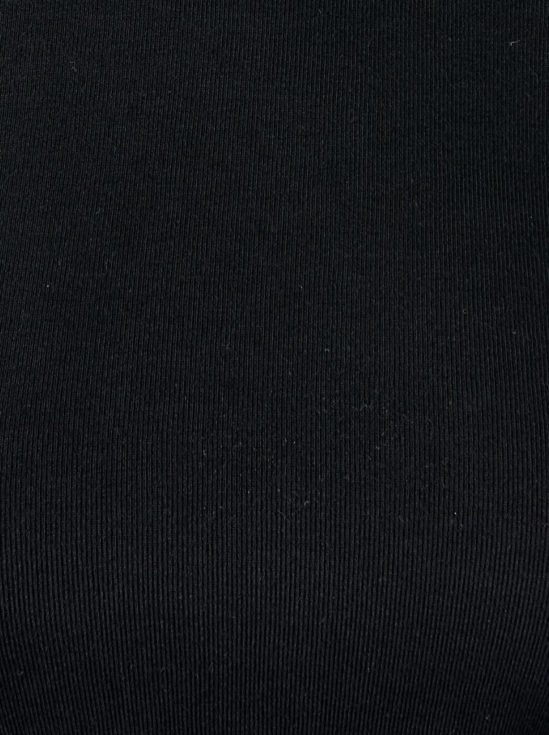 T-shirt manches longues fine côte Thermolactyl - Damart Noir - Kiabi