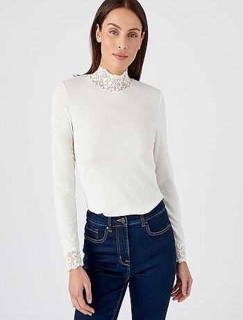 T-shirt manches longues fine côte Thermolactyl thermique - Damart