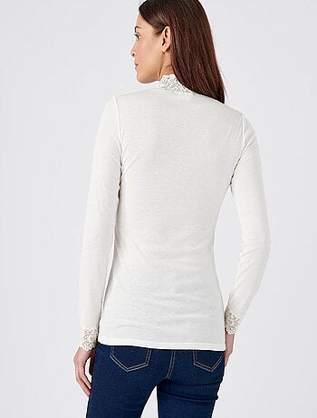 T-shirt manches longues fine côte Thermolactyl thermique - Damart
