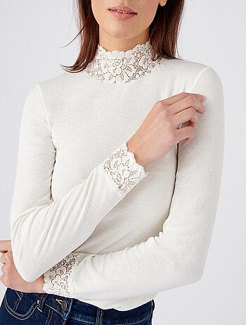 T-shirt manches longues fine côte Thermolactyl thermique - Damart