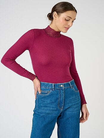 T-shirt manches longues fine côte Thermolactyl thermique - Damart