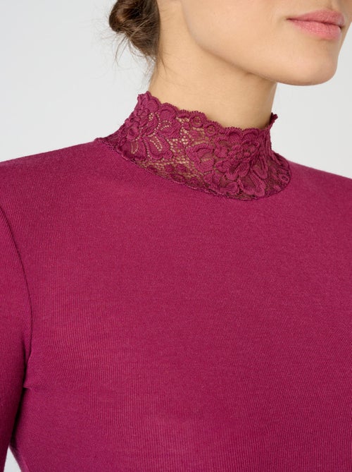 T-shirt manches longues fine côte Thermolactyl thermique - Damart - Kiabi