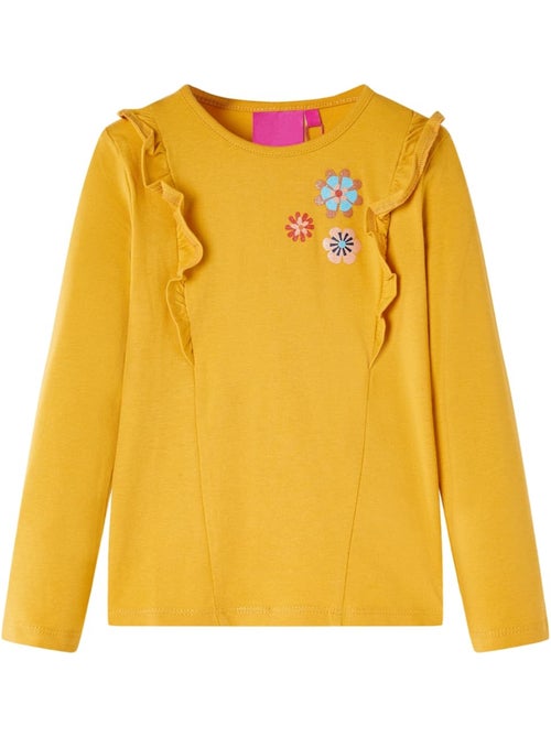 T-shirt manches longues fleurs en coton élasthanne - vidaxl - Kiabi T-shirt manches longues fleurs en coton élasthanne - vidaxl - Kiabi