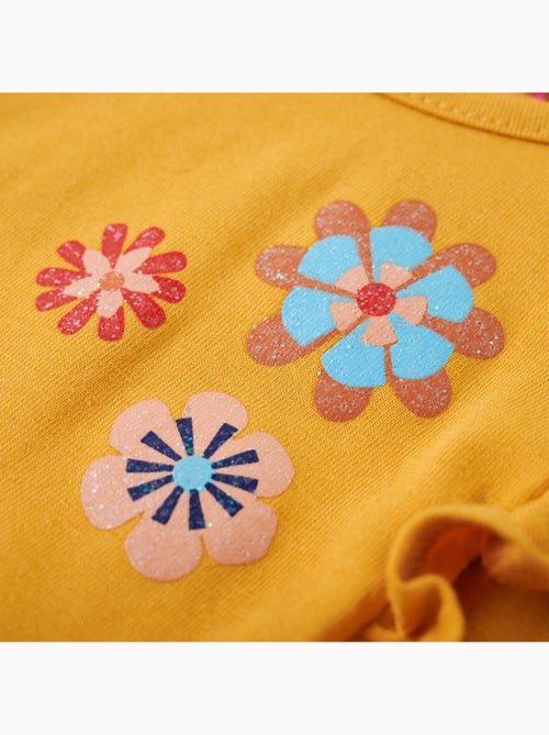 T-shirt manches longues fleurs en coton élasthanne - vidaxl - Kiabi T-shirt manches longues fleurs en coton élasthanne - vidaxl - Kiabi