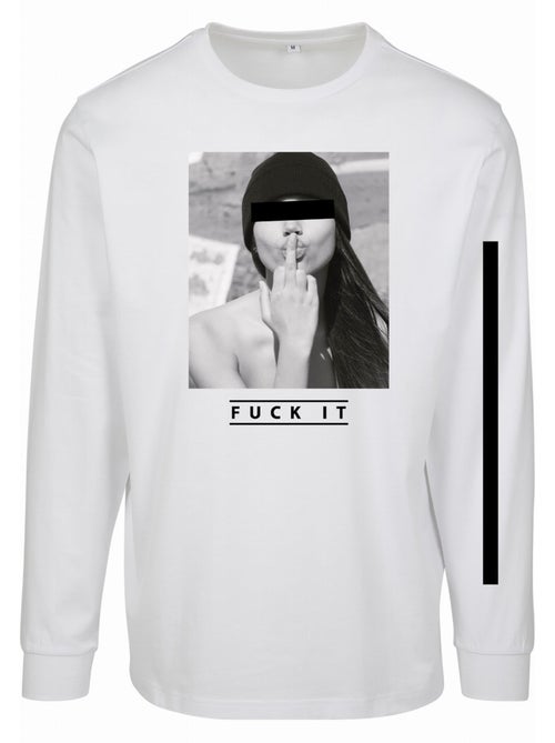 T-shirt manches longues fuck it - mister tee - Kiabi