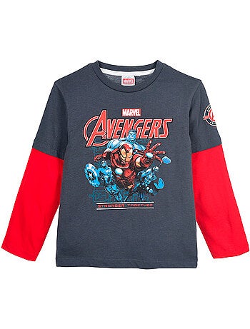 T-shirt manches longues garçon avengers - licence officielle