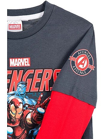T-shirt manches longues garçon avengers - licence officielle