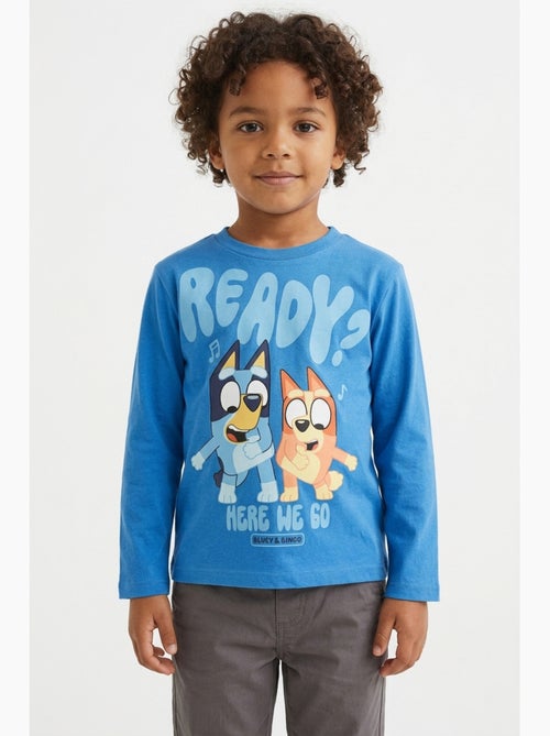 T-shirt manches longues   garçon bluey - licence officielle - Kiabi