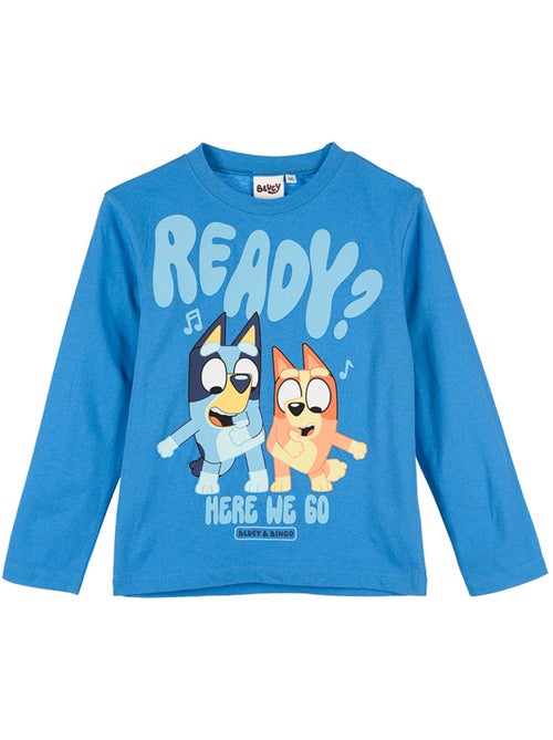 T-shirt manches longues   garçon bluey - licence officielle - Kiabi