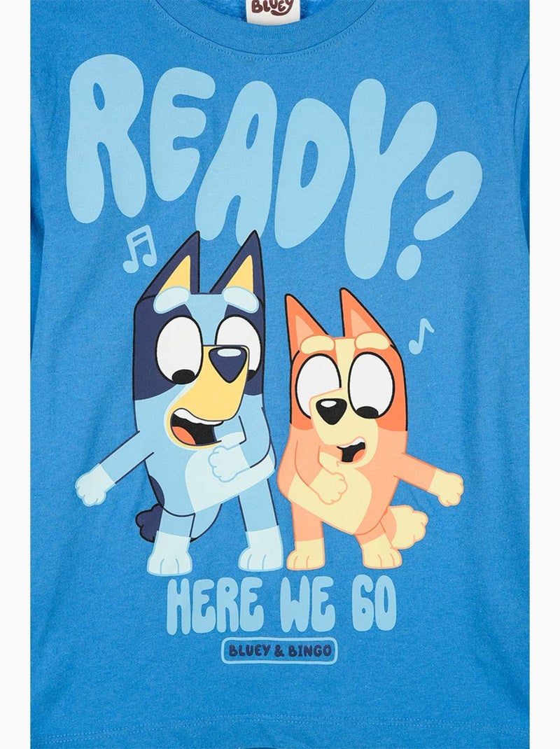 T-shirt manches longues   garçon bluey - licence officielle Bleu - Kiabi
