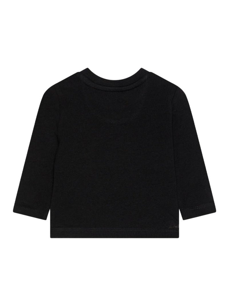 T-shirt Manches Longues Garçon Calvin Klein Jeans Noir - Kiabi