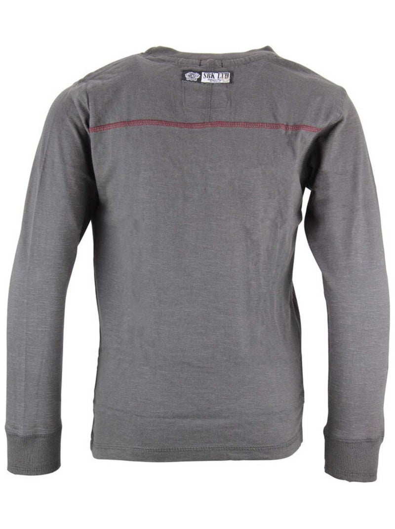 T-shirt manches longues garçon ECANYON - SRK gris anthracite - Kiabi