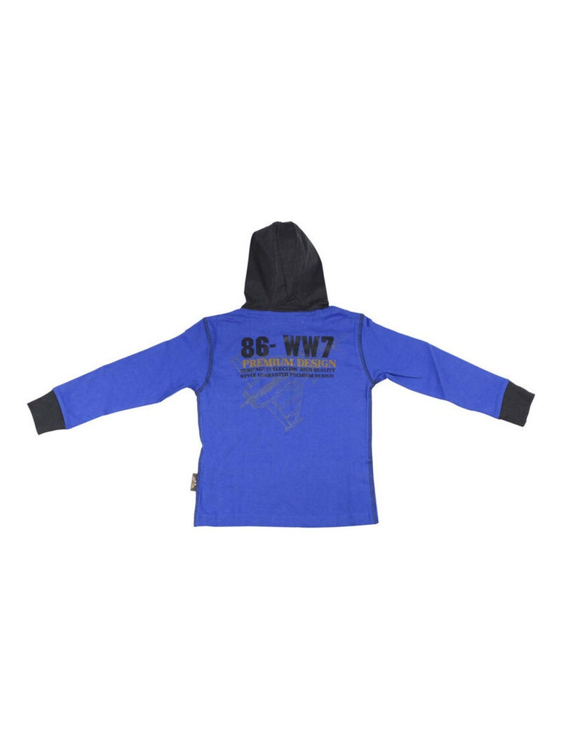 T-shirt manches longues garçon ECIBORG - HARRY KAYN Bleu - Kiabi