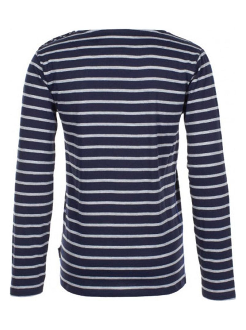 T-shirt manches longues garçon ECRIVIK - VENT DU CAP Bleu marine - Kiabi