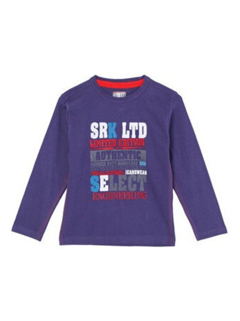 T-shirt manches longues garçon ERAP - SRK Violet - Kiabi