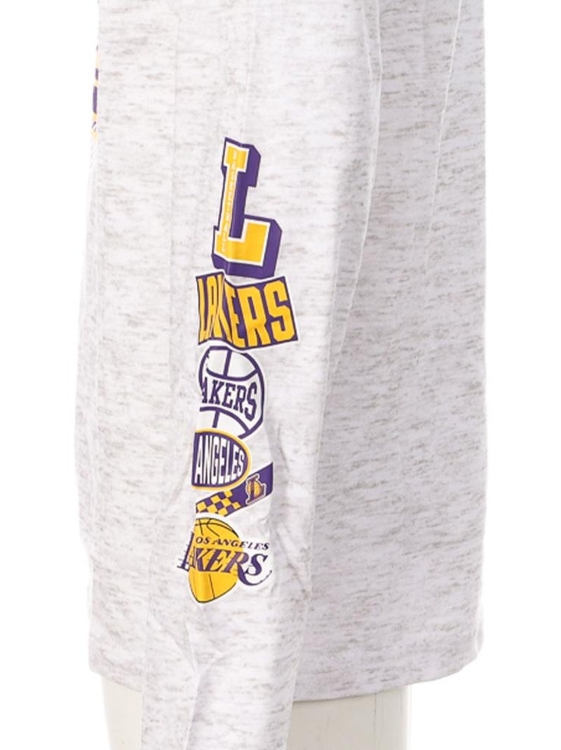 T-shirt Manches Longues Garçon NBA Los Angeles Lakers Gris Argenté - Kiabi