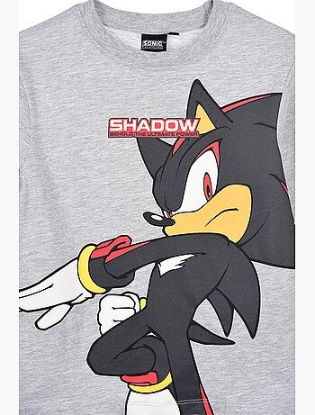 T-shirt manches longues garçon sonic - licence officielle