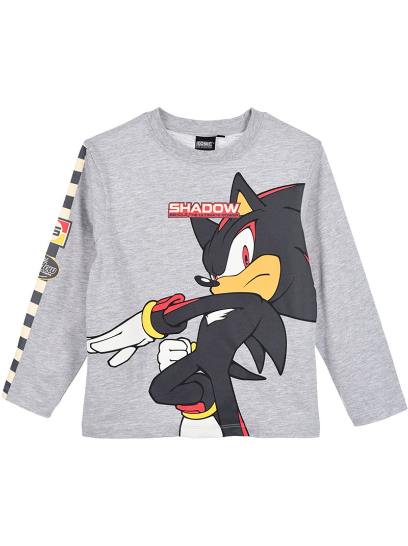 T-shirt manches longues   garçon sonic - licence officielle Gris - Kiabi