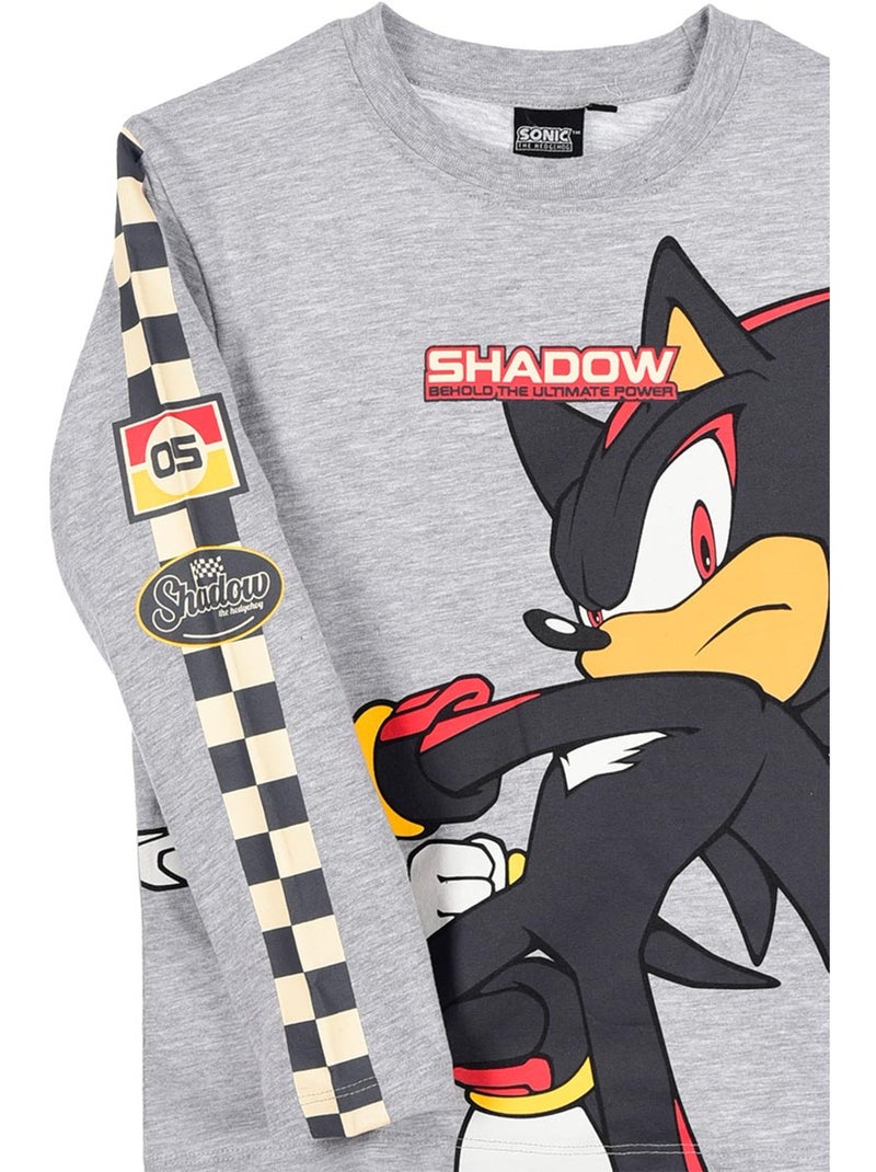 T-shirt manches longues   garçon sonic - licence officielle Gris - Kiabi