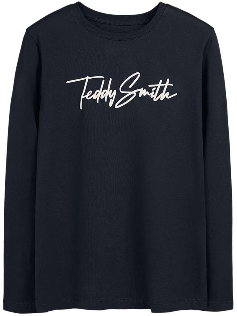 T-shirt manches longues garçon teddy smith Noir - Kiabi