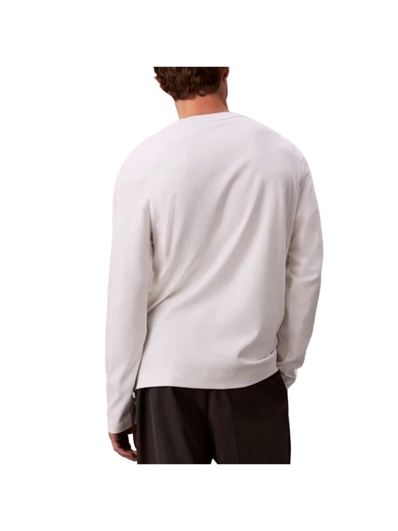 T-Shirt Manches Longues Homme Calvin Klein Jeans Blanc - Kiabi