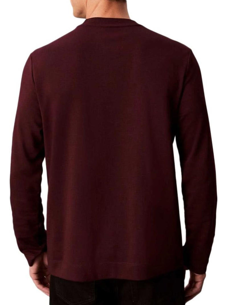 T-shirt Manches longues Homme Calvin Klein Jeans Marron cappuccino - Kiabi