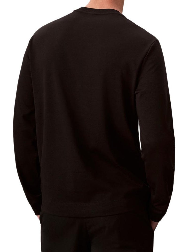 T-shirt Manches longues Homme Calvin Klein Jeans Noir - Kiabi