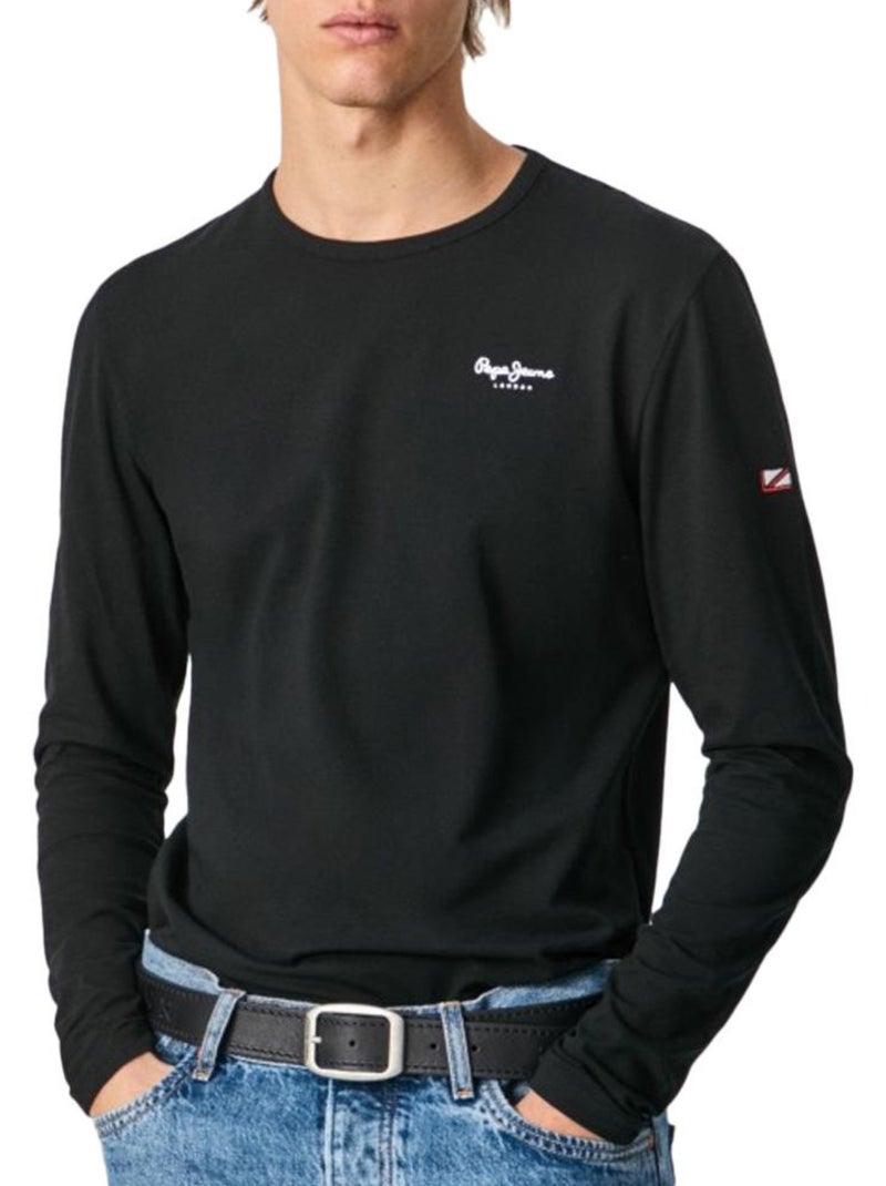 T-Shirt Manches Longues Homme Pepe jeans Noir - Kiabi