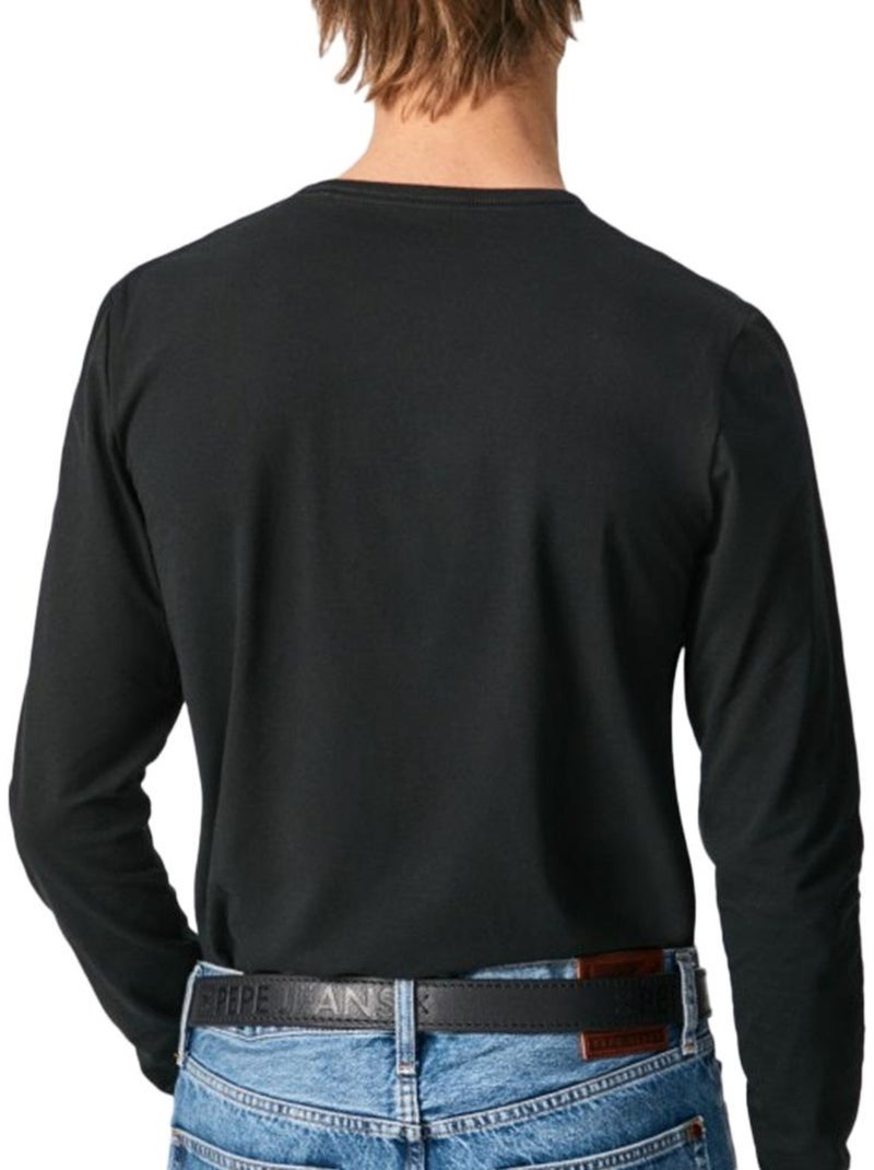 T-Shirt Manches Longues Homme Pepe jeans Noir - Kiabi