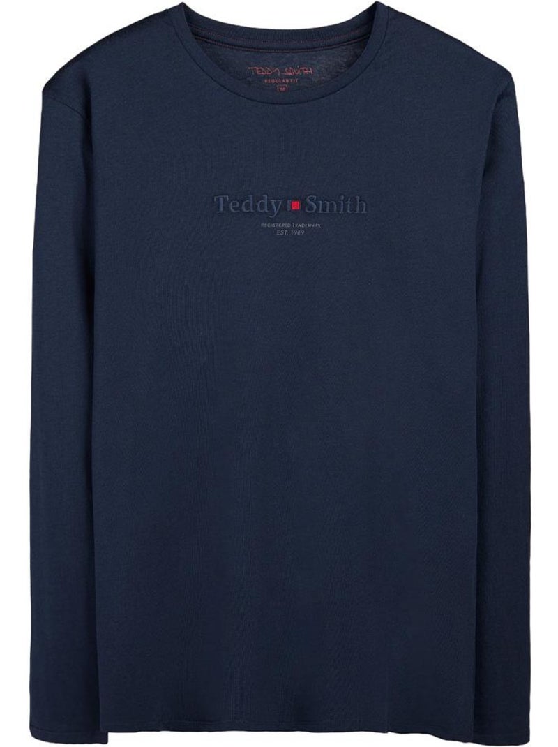 T-shirt manches longues homme teddy smith Bleu marine - Kiabi