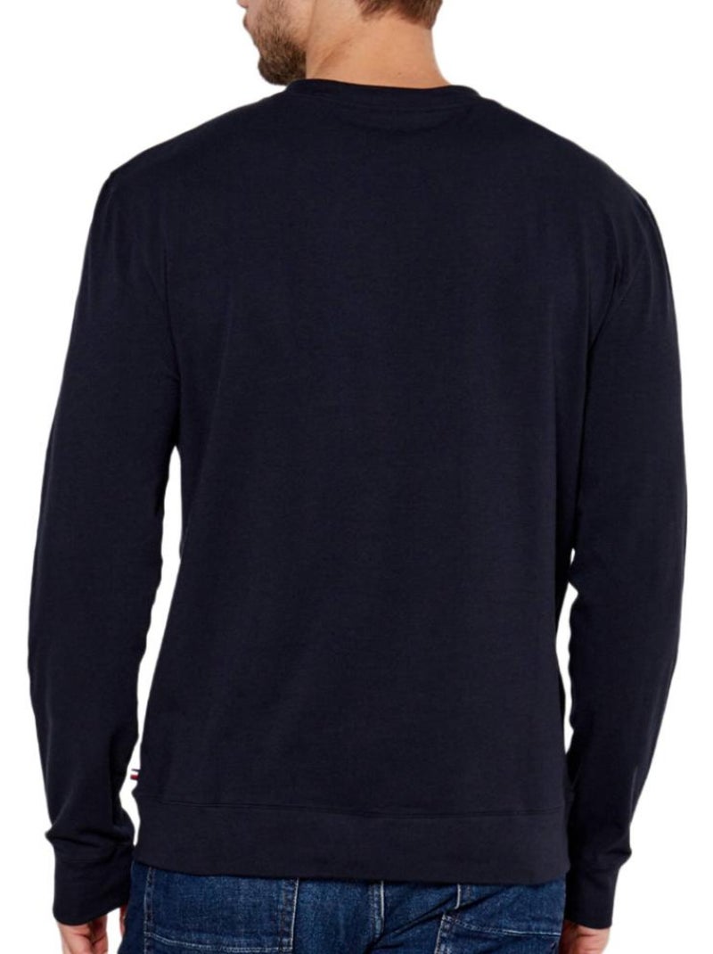 T-shirt manches longues homme tommy hilfiger Bleu marine - Kiabi