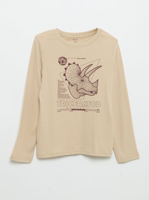 T-shirt manches longues imprimé - Kiabi T-shirt manches longues imprimé - Kiabi