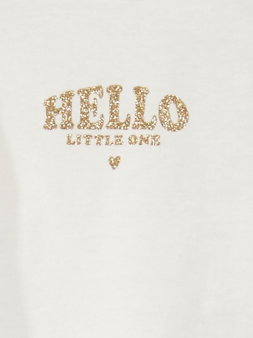 T-Shirt manches longues imprimé Blanc - Kiabi