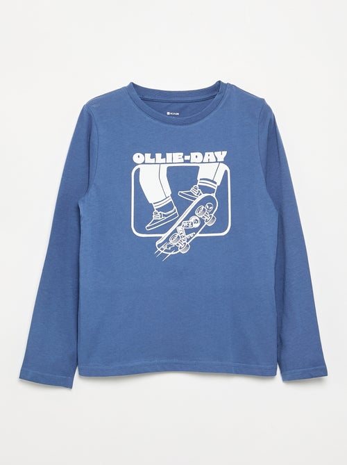 T-shirt manches longues imprimé - Kiabi