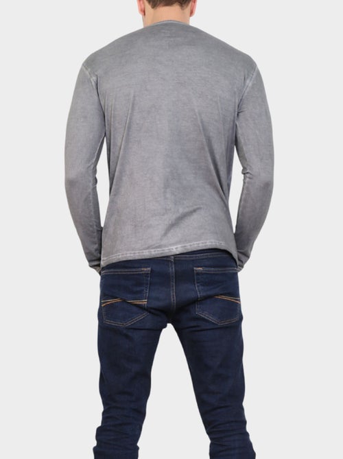 T-shirt manches longues imprimé - Kiabi