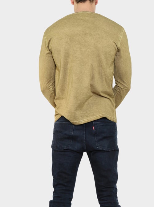 T-shirt manches longues imprimé - Kiabi