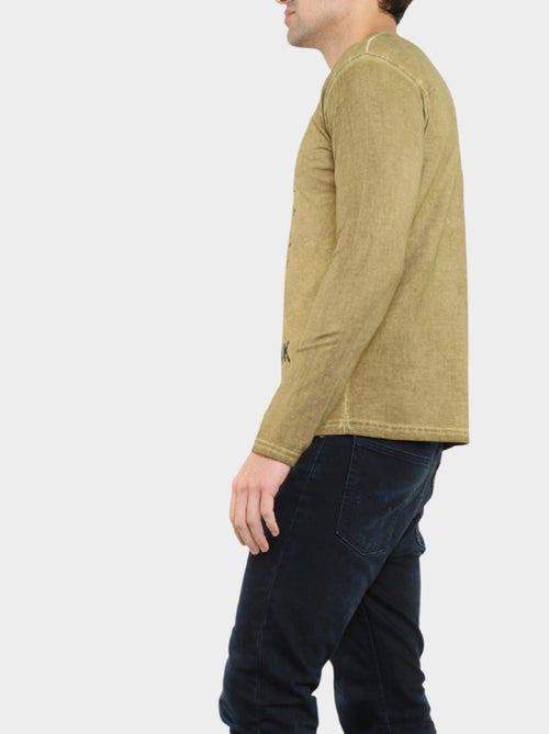 T-shirt manches longues imprimé - Kiabi