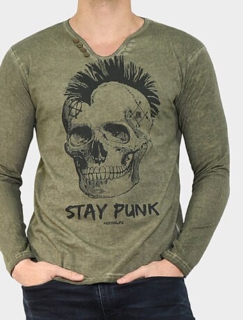 T-shirt manches longues imprimé