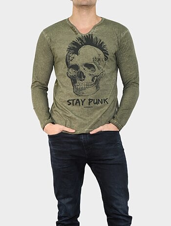 T-shirt manches longues imprimé