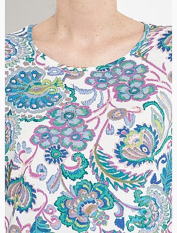 T-shirt manches longues imprimé pastel