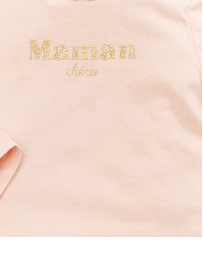 T-Shirt manches longues imprimé Rose - Kiabi