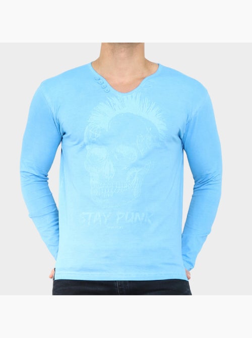 T-shirt manches longues imprimé - Kiabi