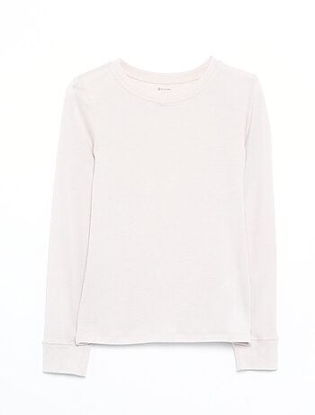 T-shirt manches longues laine mélangée