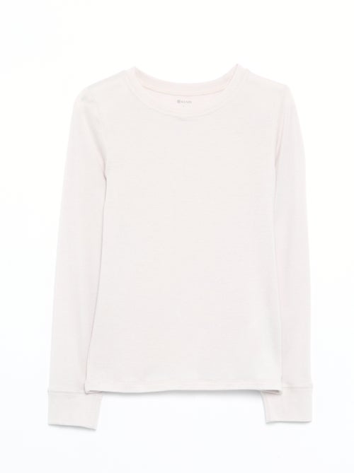 T-shirt manches longues laine mélangée - Kiabi