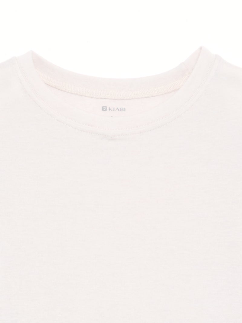 T-shirt manches longues laine mélangée Gris - Kiabi