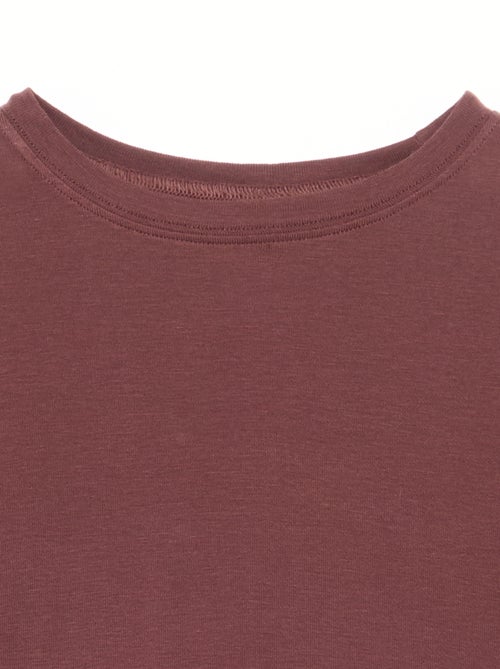 T-shirt manches longues laine mélangée - Kiabi